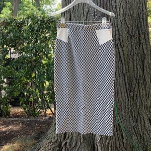 Anthropologie checkered pencil skirt